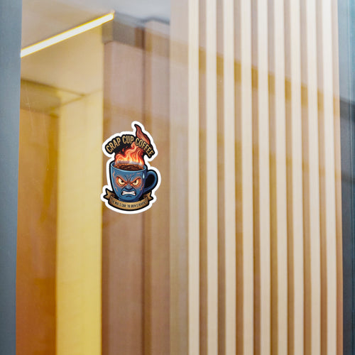 Crap Cup Coffee Sticker Vinyl Sticker