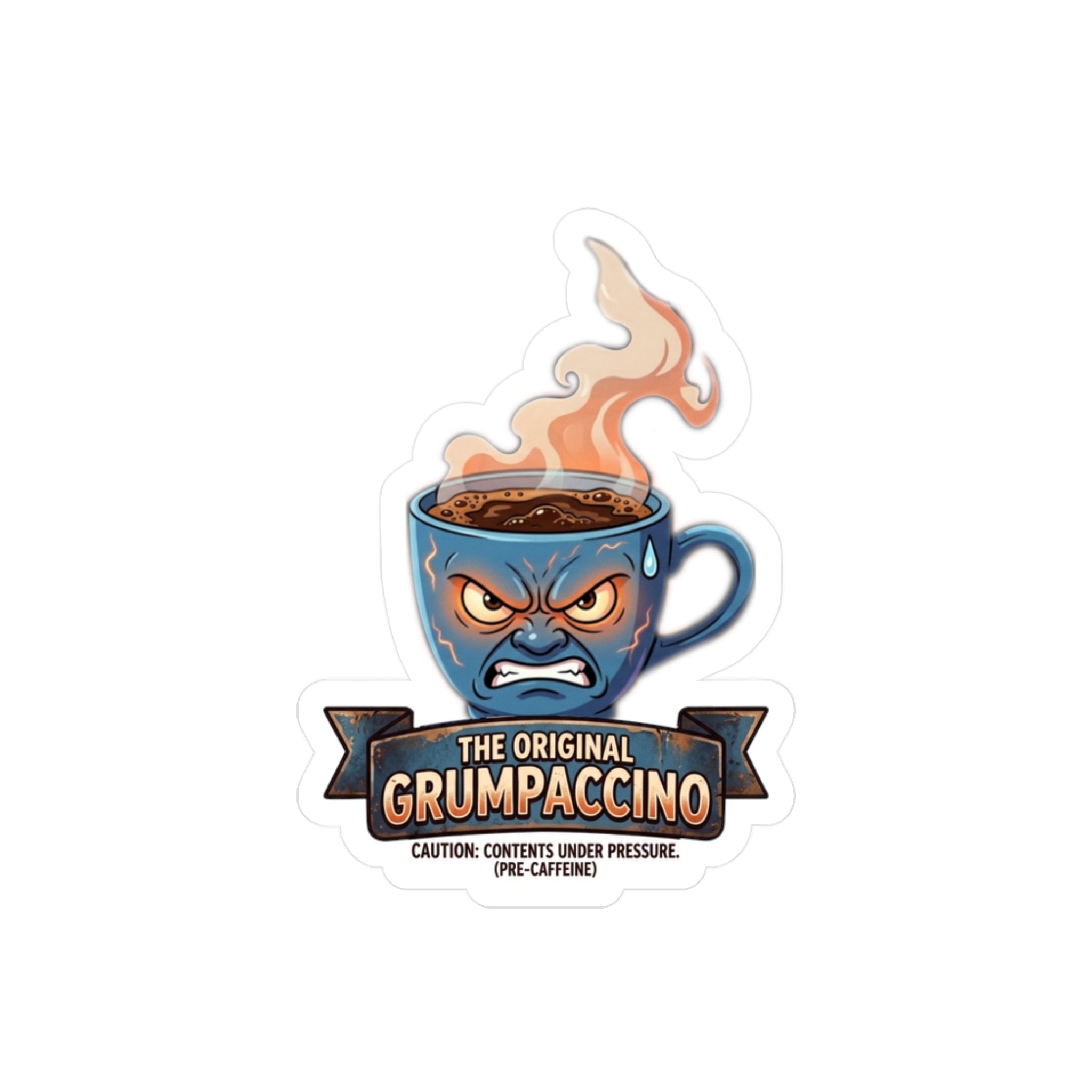 The Grumpacino Vinyl Sticker
