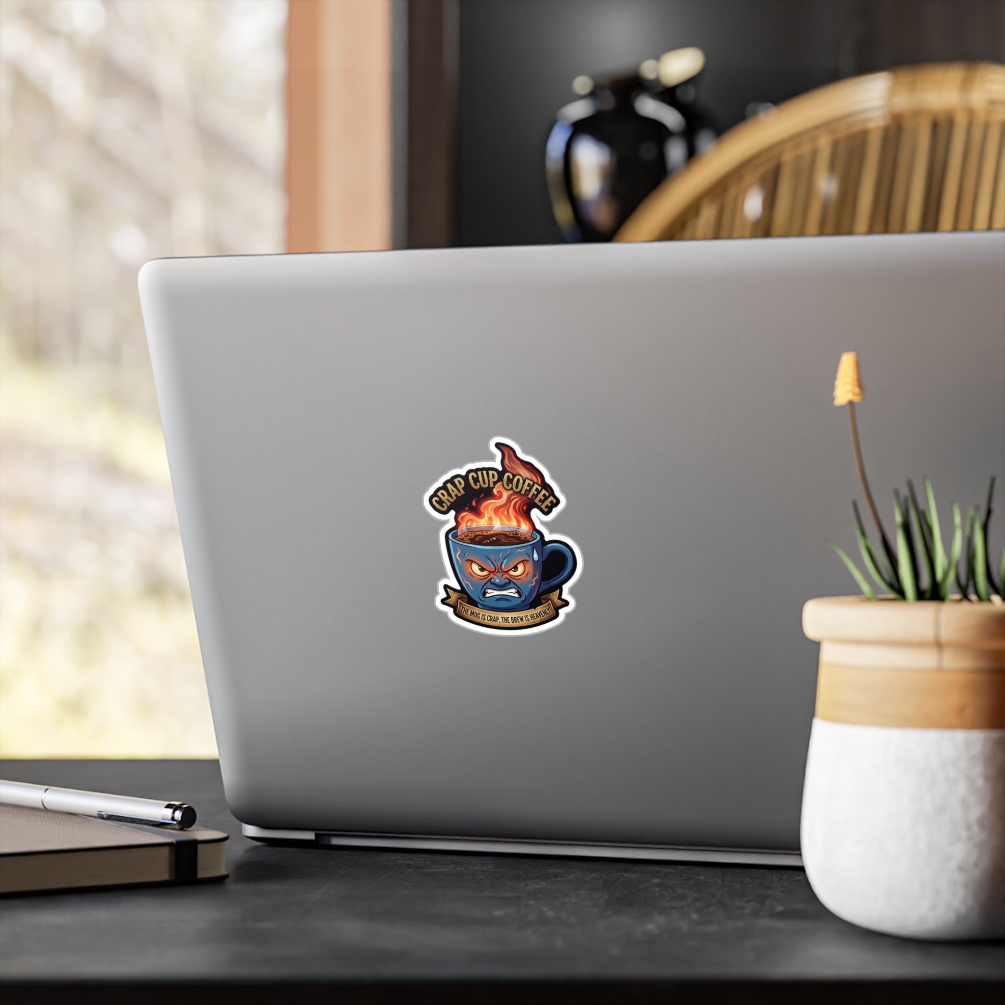 Crap Cup Coffee Sticker Vinyl Sticker