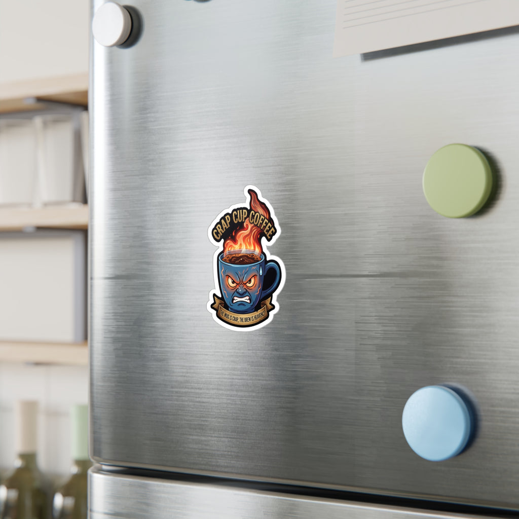 Crap Cup Coffee Sticker Vinyl Sticker