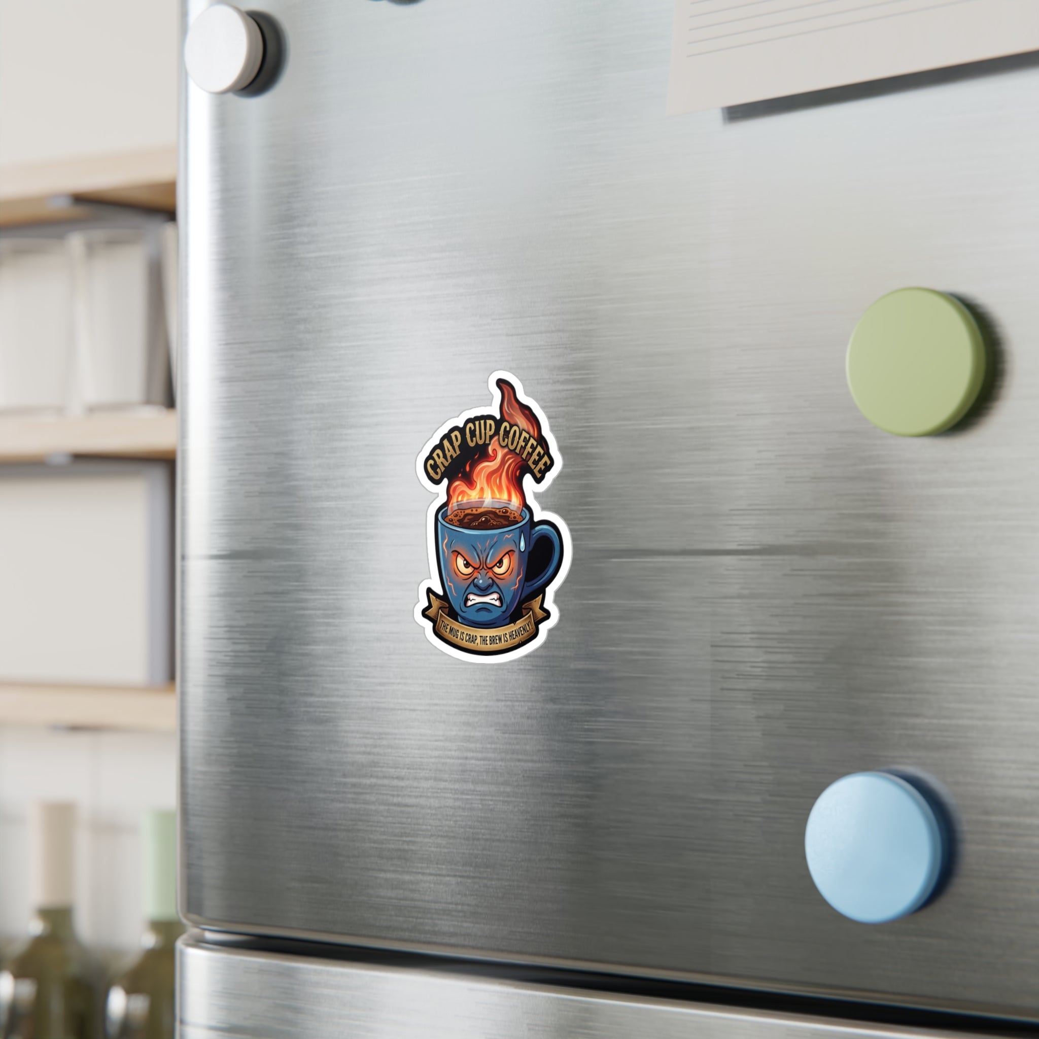 Crap Cup Coffee Sticker Vinyl Sticker